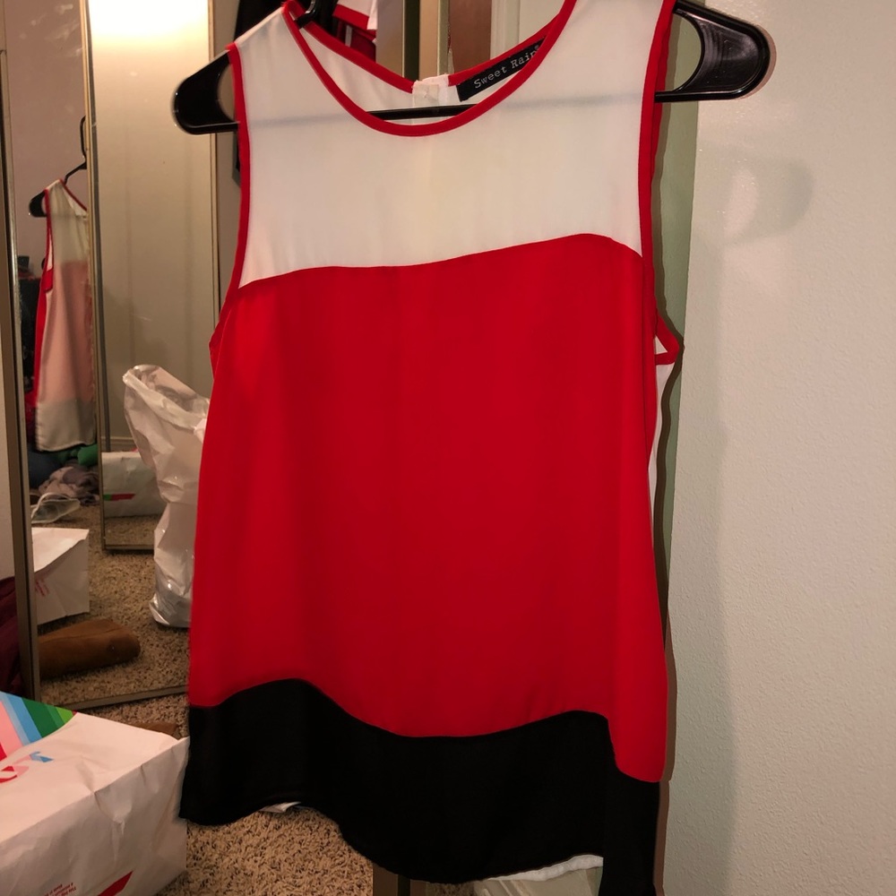 Multicolor silky top